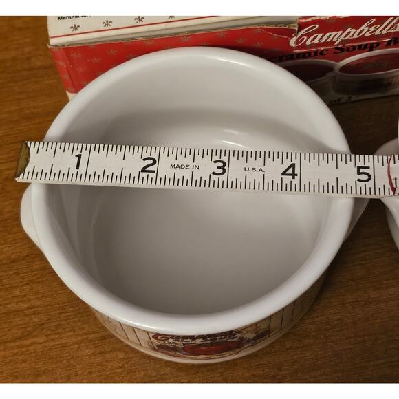 2001 Campbell's Ceramic Soup Bowls Boxed Set of 2 Vintage Soup Mugs (gg305) - Picture 9 of 9